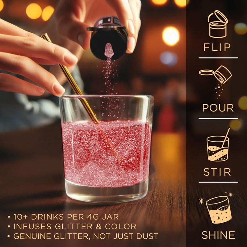 Bakell Brew Glitter - Maroon Red Edible Glitter - Image 3